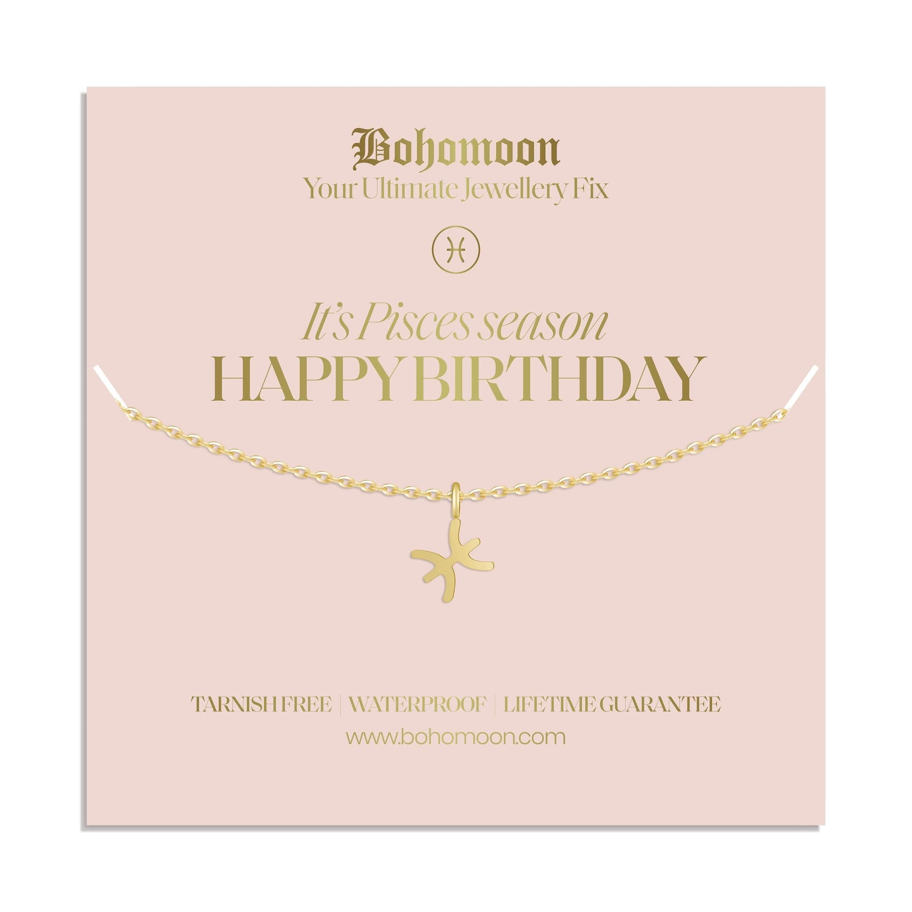 Urbanti Stainless Steel Happy Birthday Zodiac Necklace