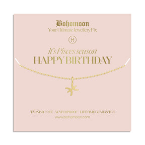 Urbanti Stainless Steel Happy Birthday Zodiac Necklace