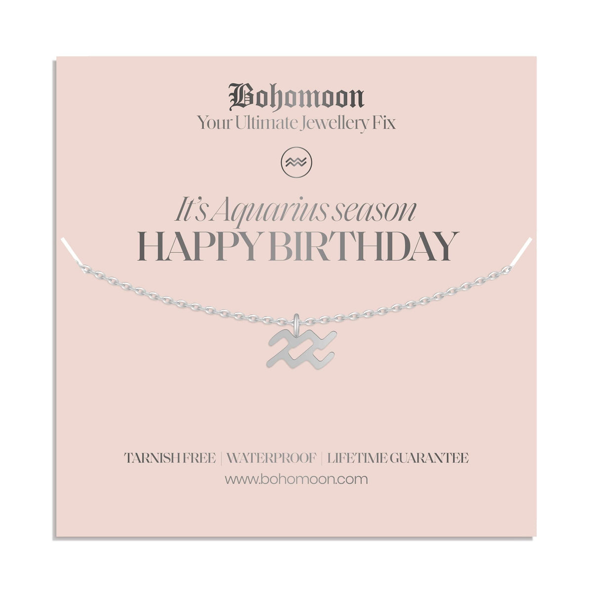 Urbanti Stainless Steel Happy Birthday Zodiac Necklace