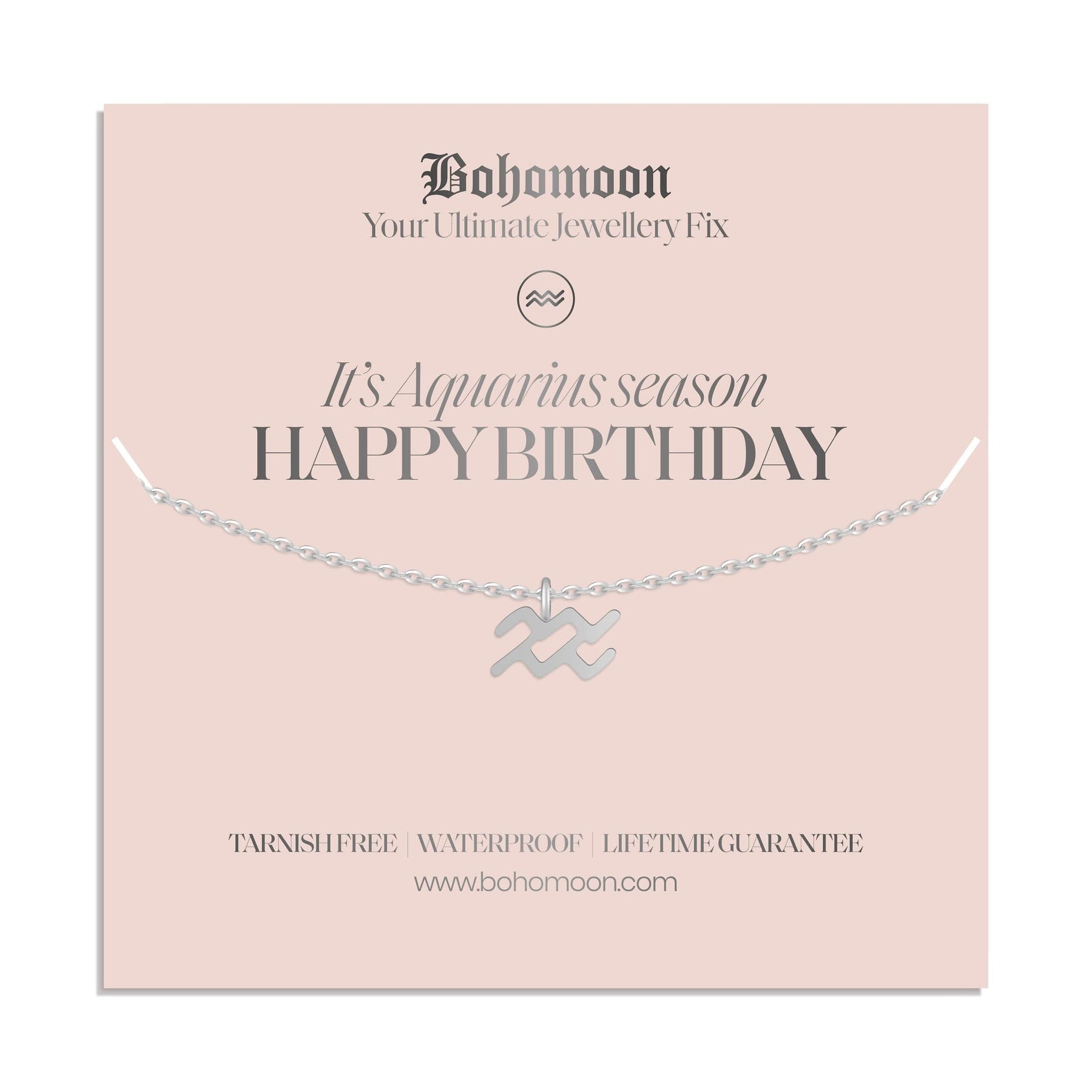 Urbanti Stainless Steel Happy Birthday Zodiac Necklace