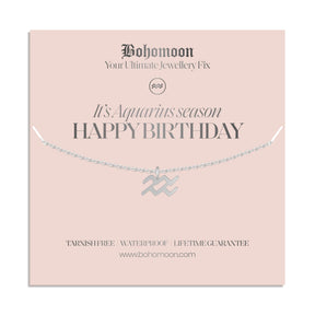 Urbanti Stainless Steel Happy Birthday Zodiac Necklace