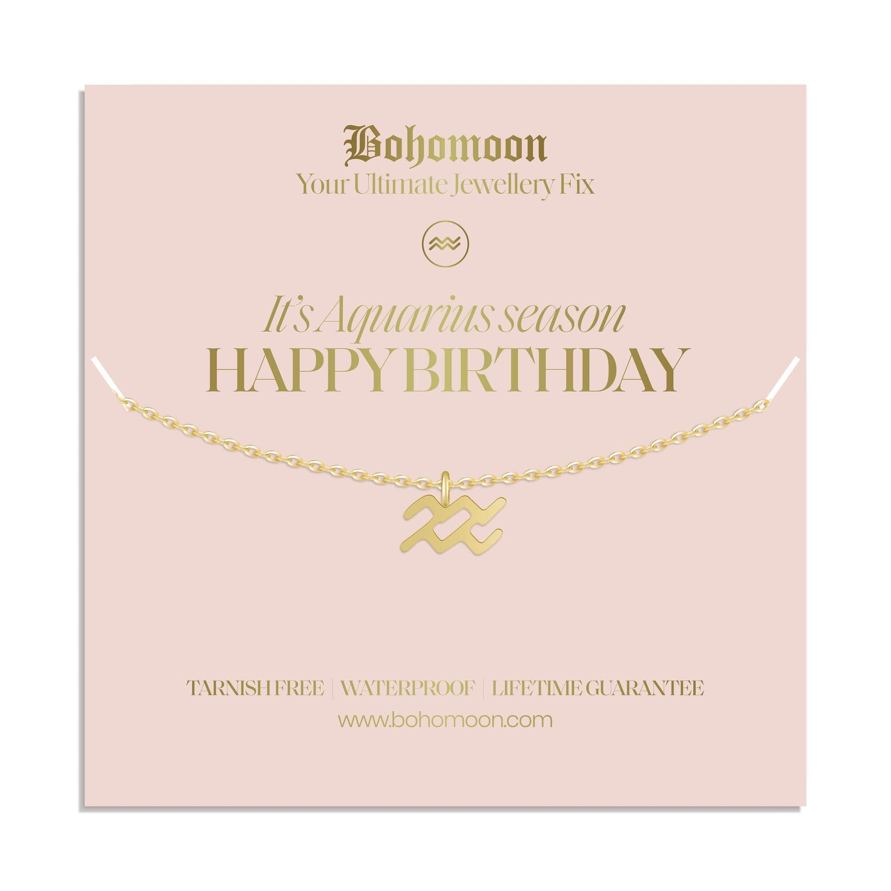 Urbanti Stainless Steel Happy Birthday Zodiac Necklace