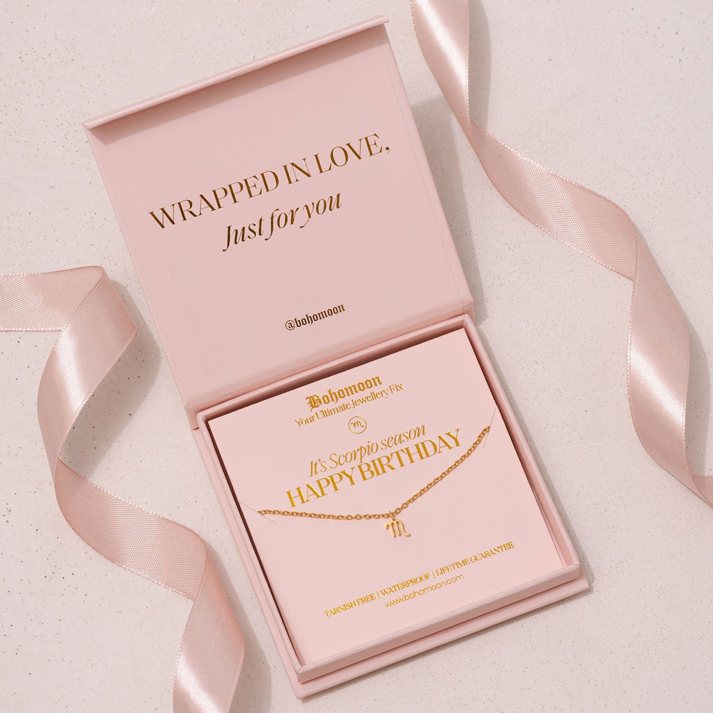 Urbanti Stainless Steel Happy Birthday Zodiac Necklace