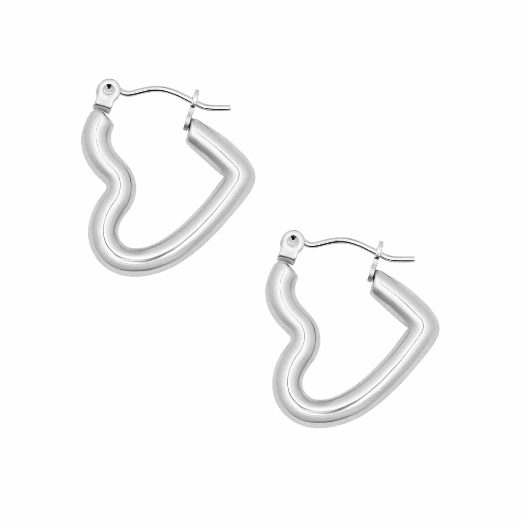 Urbanti Stainless Steel Harmony Hoop Earrings Silver