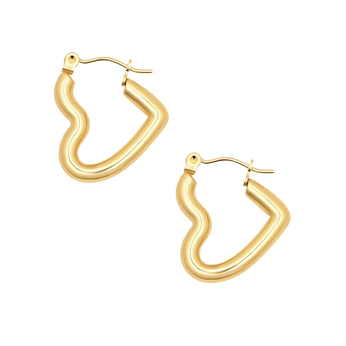 Urbanti Stainless Steel Harmony Hoop Earrings Gold