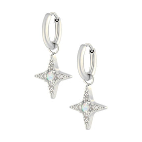 Urbanti Stainless Steel Harriet Opal Hoop Earrings