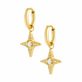 Urbanti Stainless Steel Harriet Opal Hoop Earrings