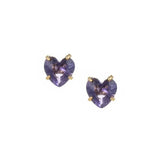 Urbanti Stainless Steel Heart Birthstone Earrings