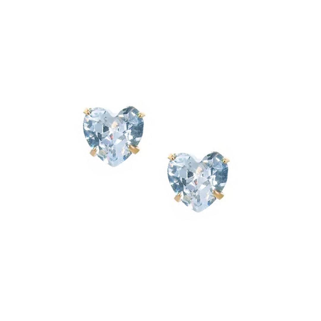 Urbanti Stainless Steel Heart Birthstone Earrings