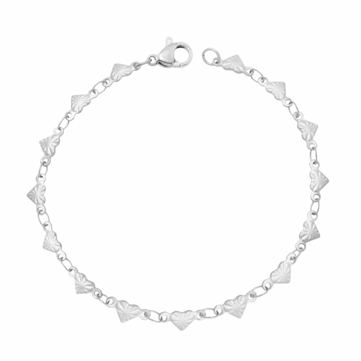 Urbanti Stainless Steel Heart Bracelet Silver / Small