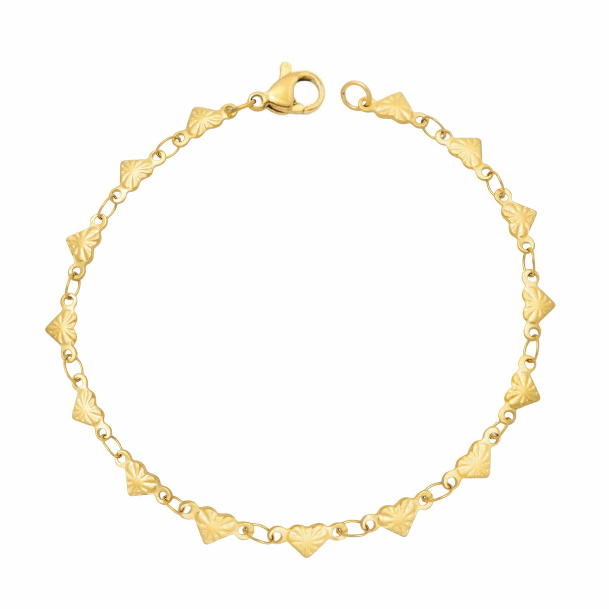Urbanti Stainless Steel Heart Bracelet Gold / Small
