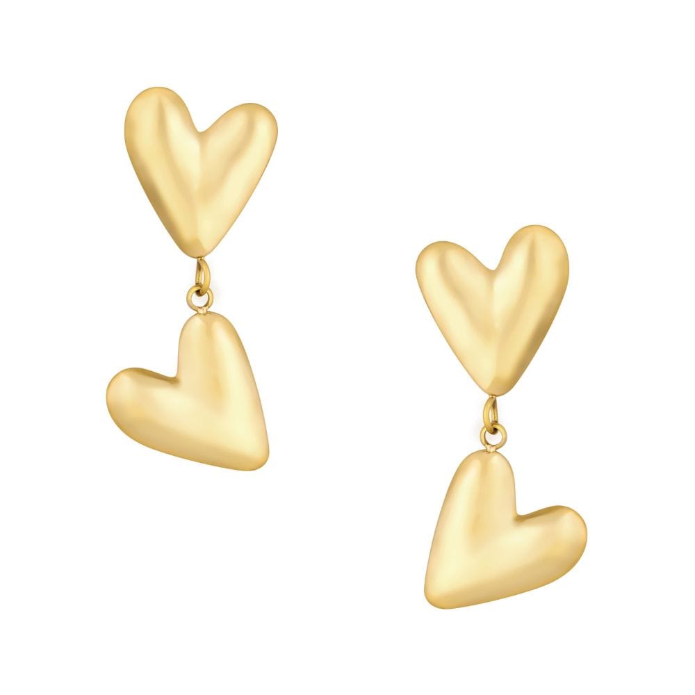 Urbanti Stainless Steel Heartfelt Stud Earrings