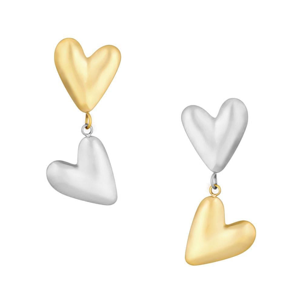 Urbanti Stainless Steel Heartfelt Stud Earrings