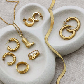 Urbanti Stainless Steel Heather Hoop Earrings