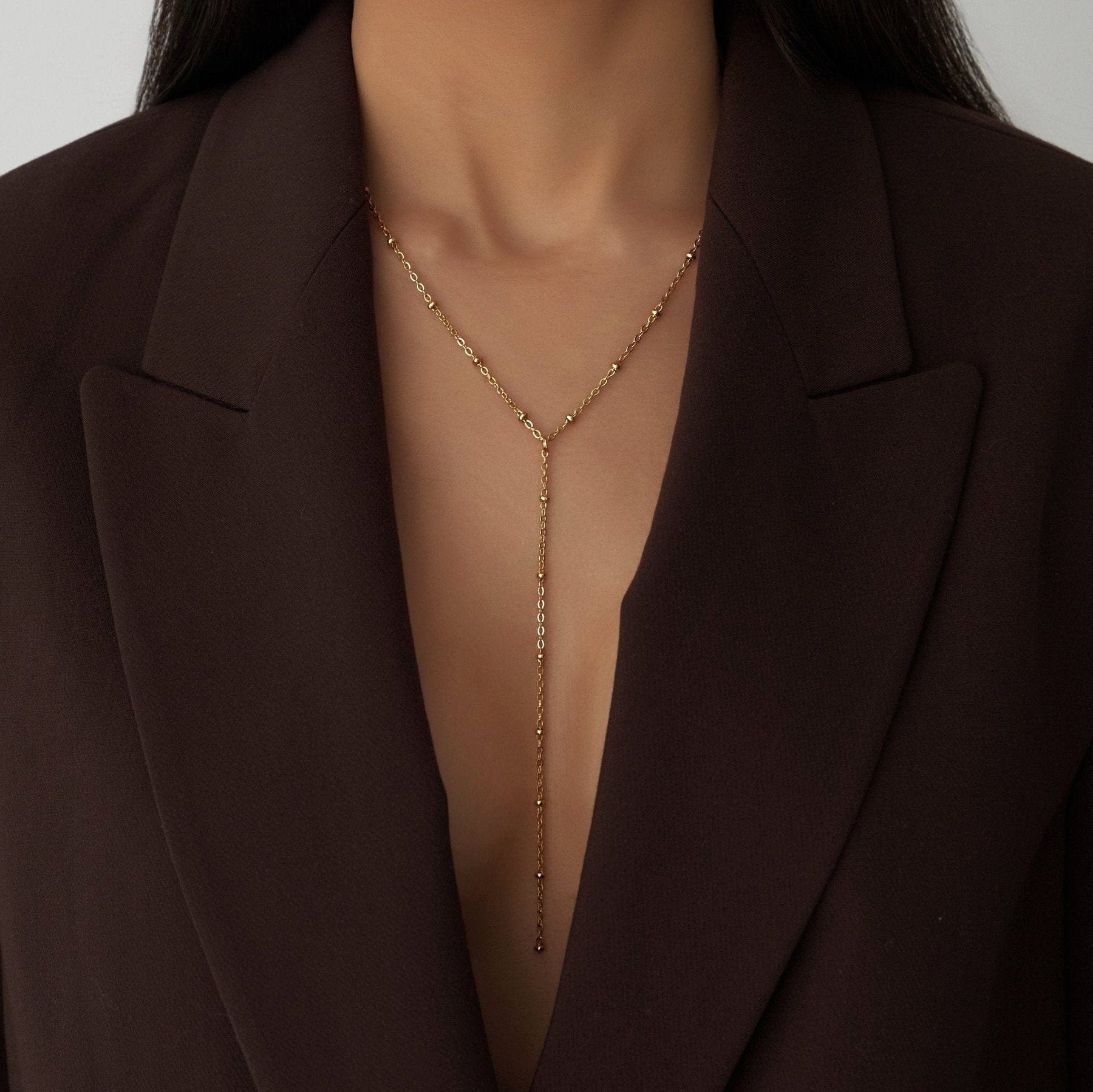 Urbanti Stainless Steel Heatwave Lariat Necklace