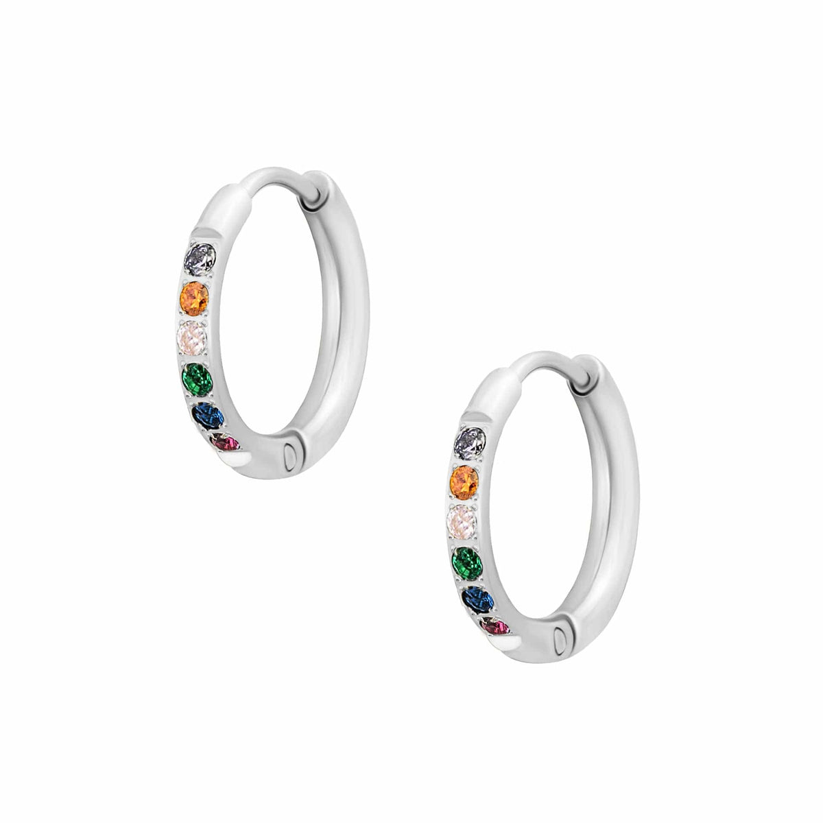Urbanti Stainless Steel Hermione Hoop Earrings Silver / Small