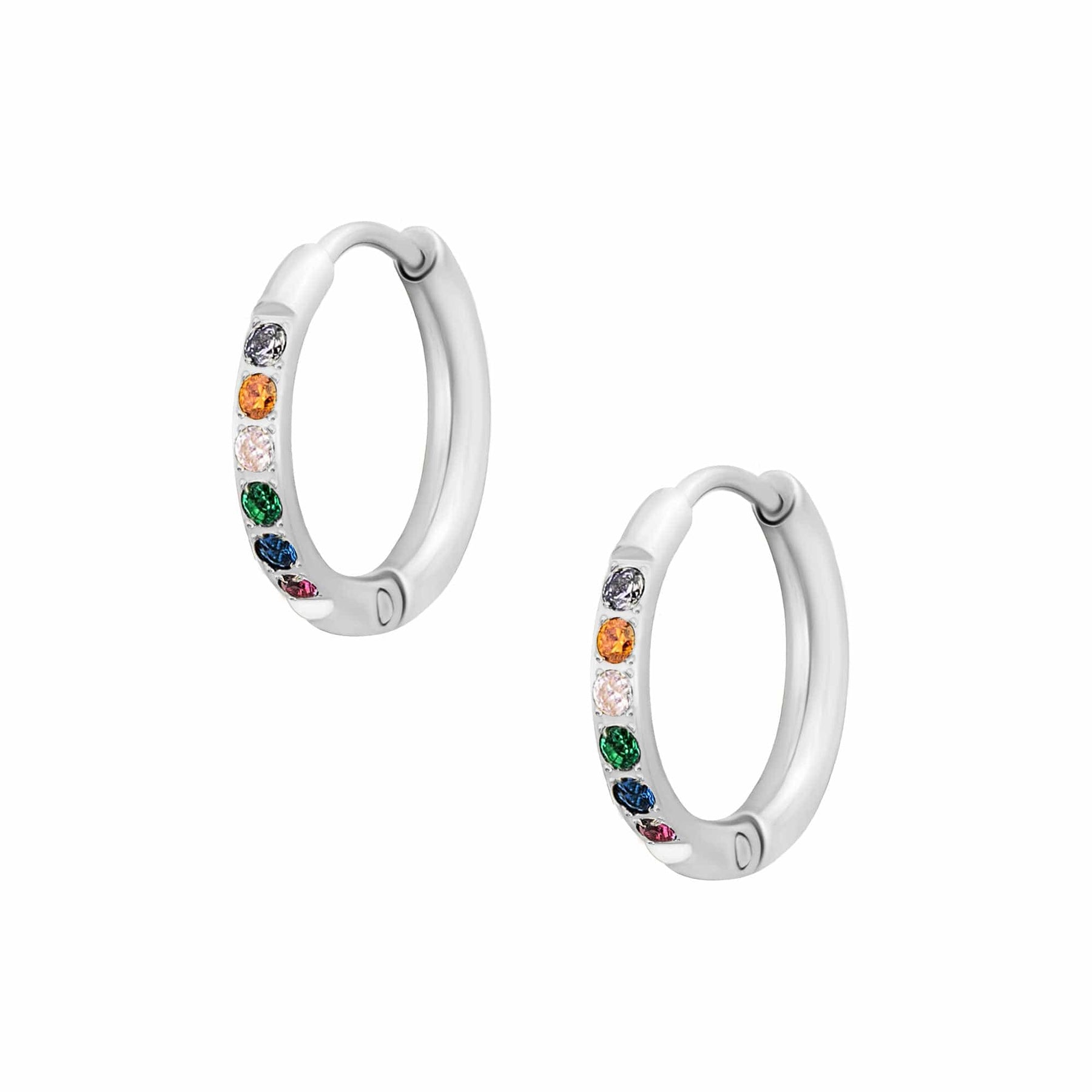 Urbanti Stainless Steel Hermione Hoop Earrings Silver / Small