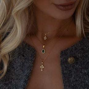 Urbanti Stainless Steel Imani Cross Necklace Gold