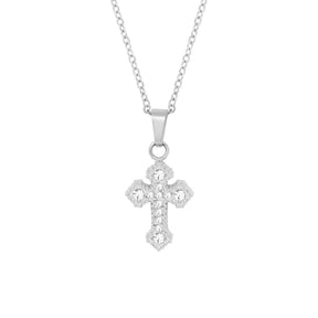 Urbanti Stainless Steel Imani Cross Necklace Silver