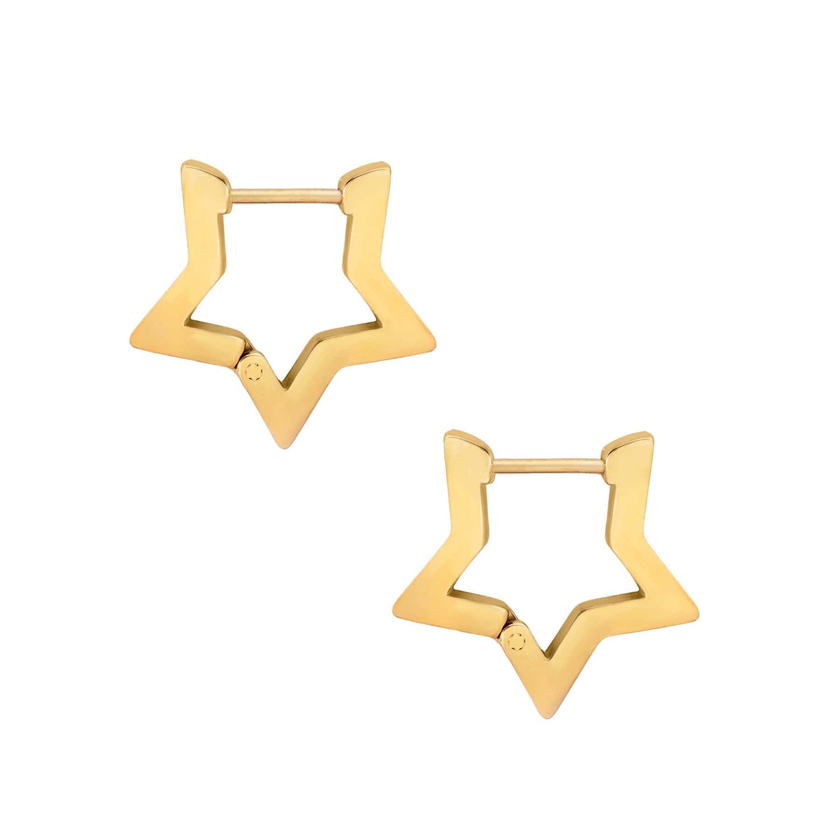 Urbanti Stainless Steel In The Stars Hoop Earrings Gold