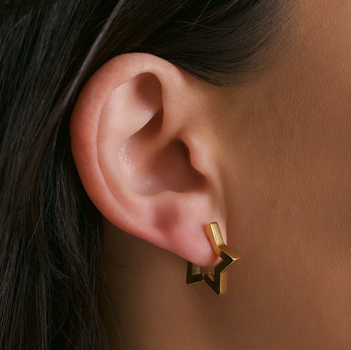 Urbanti Stainless Steel In The Stars Hoop Earrings