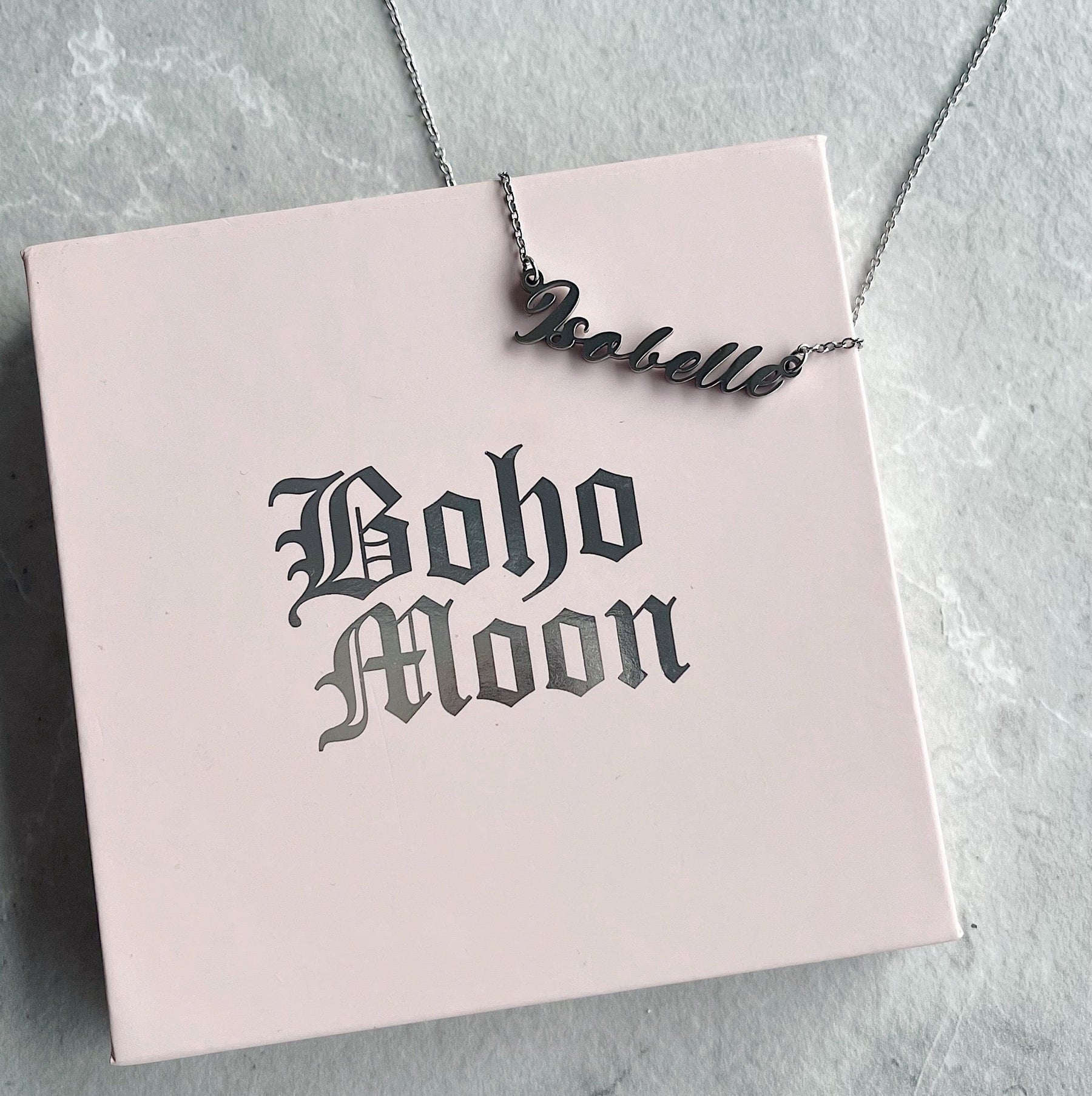 Urbanti Stainless Steel Personalised Name Necklace - Italic