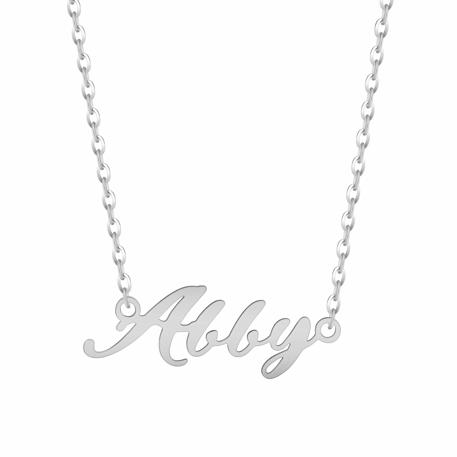 Urbanti Stainless Steel Personalised Name Necklace - Italic