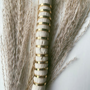 Urbanti Stainless Steel Italic Zodiac Ring Gold