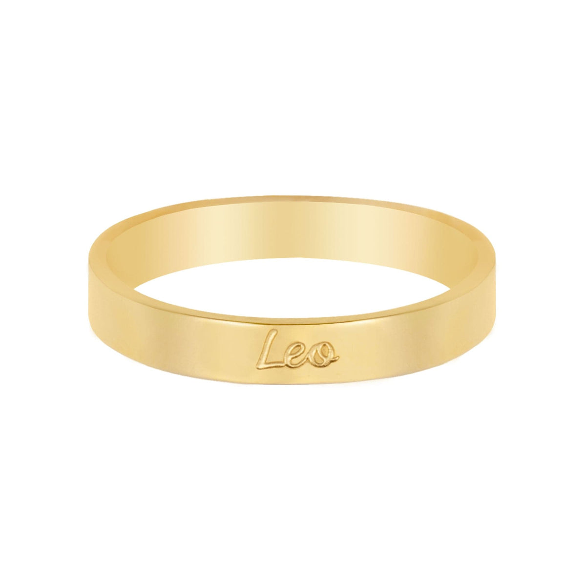 Urbanti Stainless Steel Italic Zodiac Ring Gold