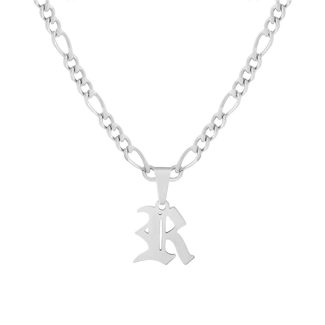Urbanti Stainless Steel Ivy Initial Choker / Necklace Silver / A / Choker