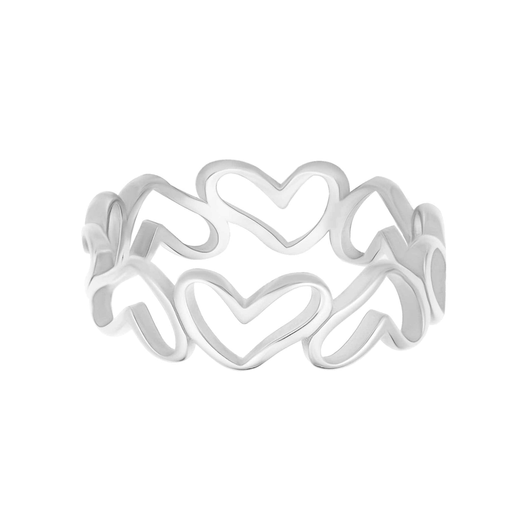 Urbanti Stainless Steel Adoration Ring Silver / US 5 / UK J / EUR 49 (x small)