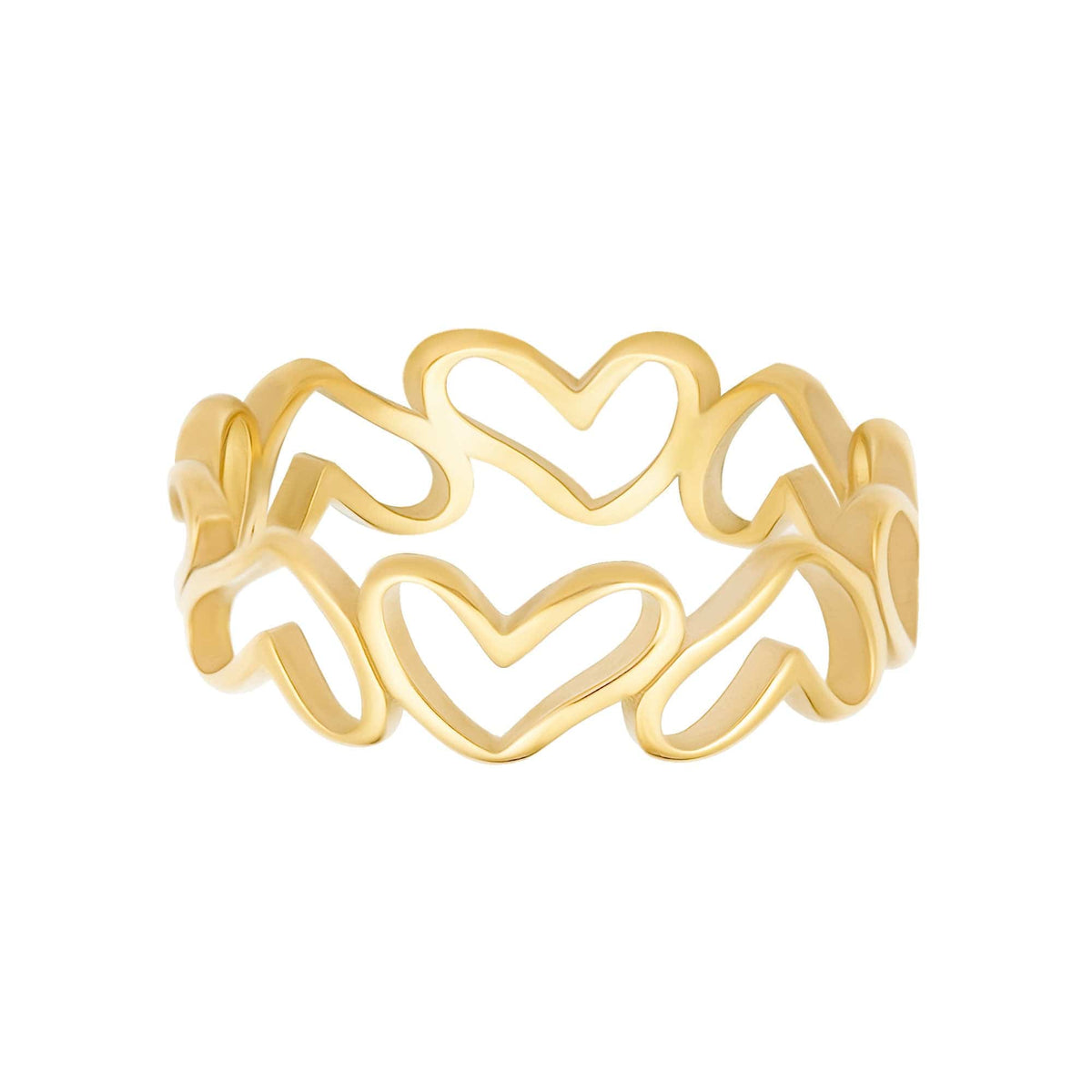 Urbanti Stainless Steel Adoration Ring Gold / US 5 / UK J / EUR 49 (x small)