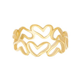 Urbanti Stainless Steel Adoration Ring Gold / US 5 / UK J / EUR 49 (x small)