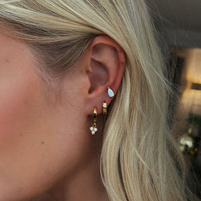 Urbanti Stainless Steel Jagger Huggie Hoop Earrings