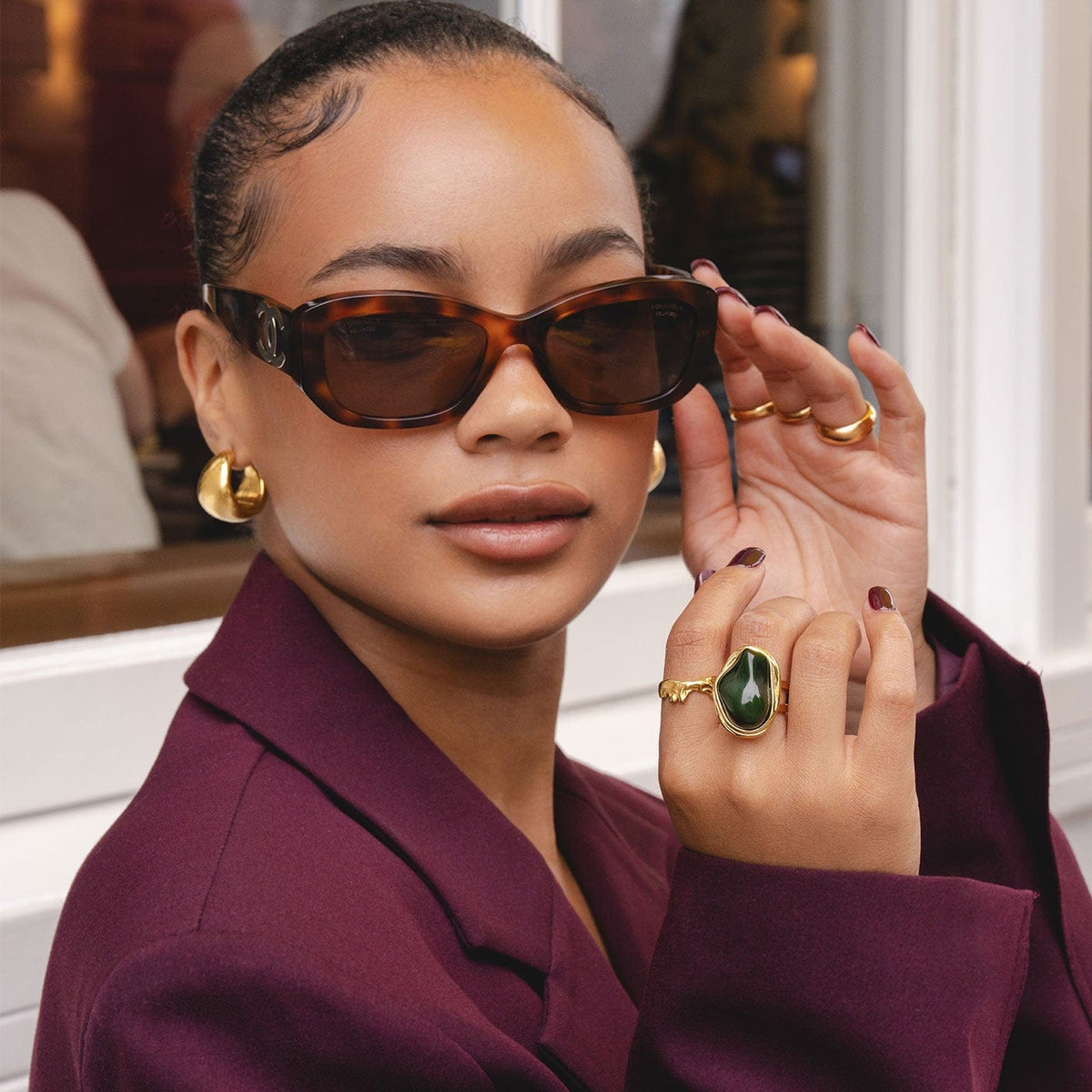 Urbanti Stainless Steel Java Hoop Earrings