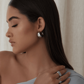 Urbanti Stainless Steel Java Hoop Earrings