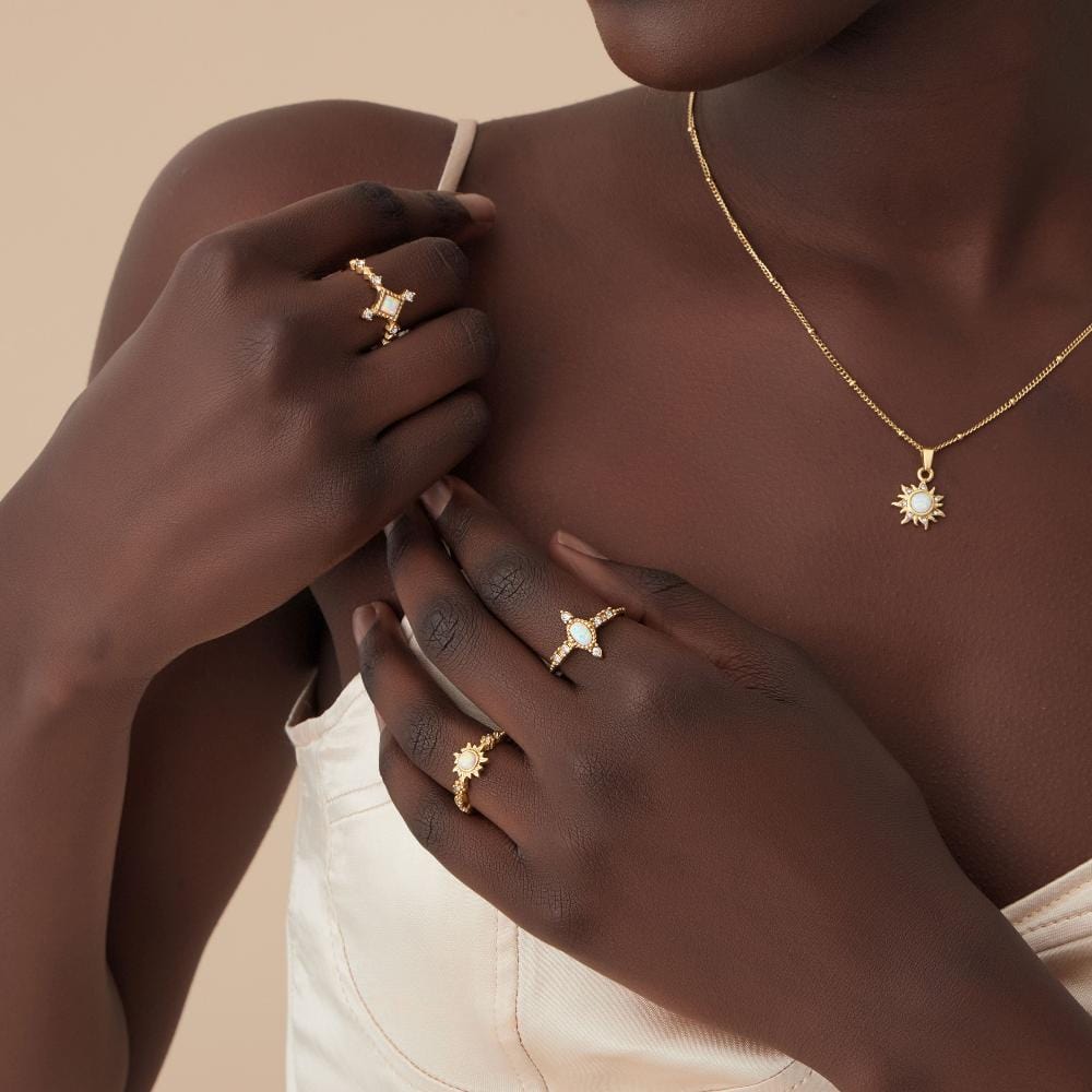 Urbanti Stainless Steel Joelle Opal Ring