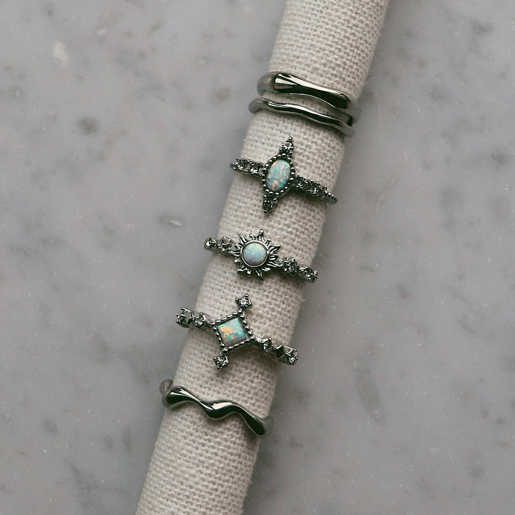 Urbanti Stainless Steel Joelle Opal Ring