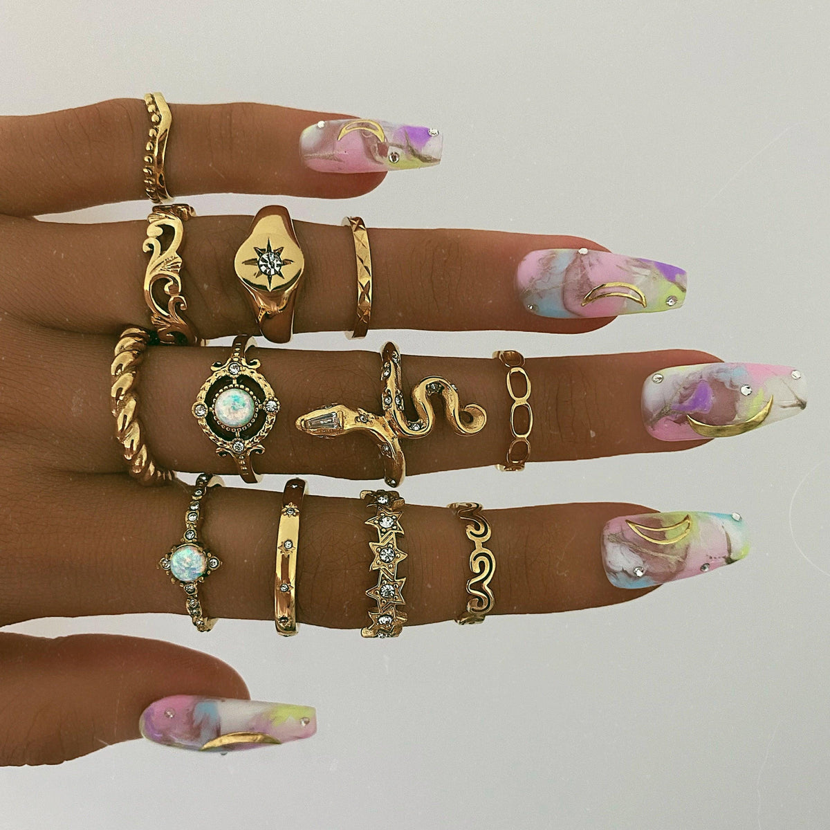 Urbanti Stainless Steel Jolie Opal Ring