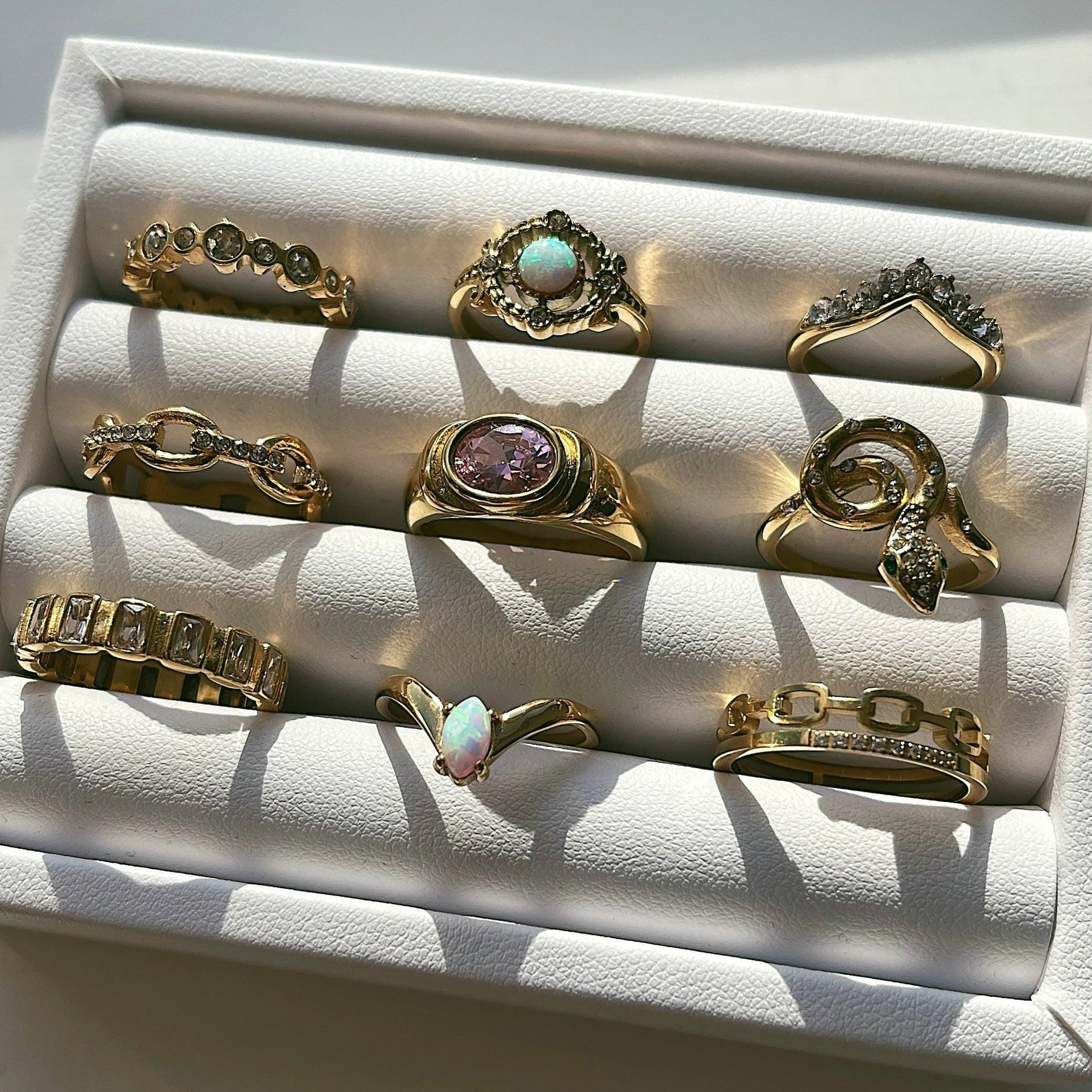 Urbanti Stainless Steel Jolie Opal Ring