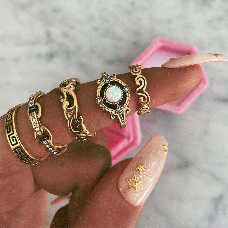 Urbanti Stainless Steel Jolie Opal Ring