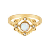 Urbanti Stainless Steel Jolie Opal Ring Gold / US 4 / UK H / EUR 46 / (xxsmall)