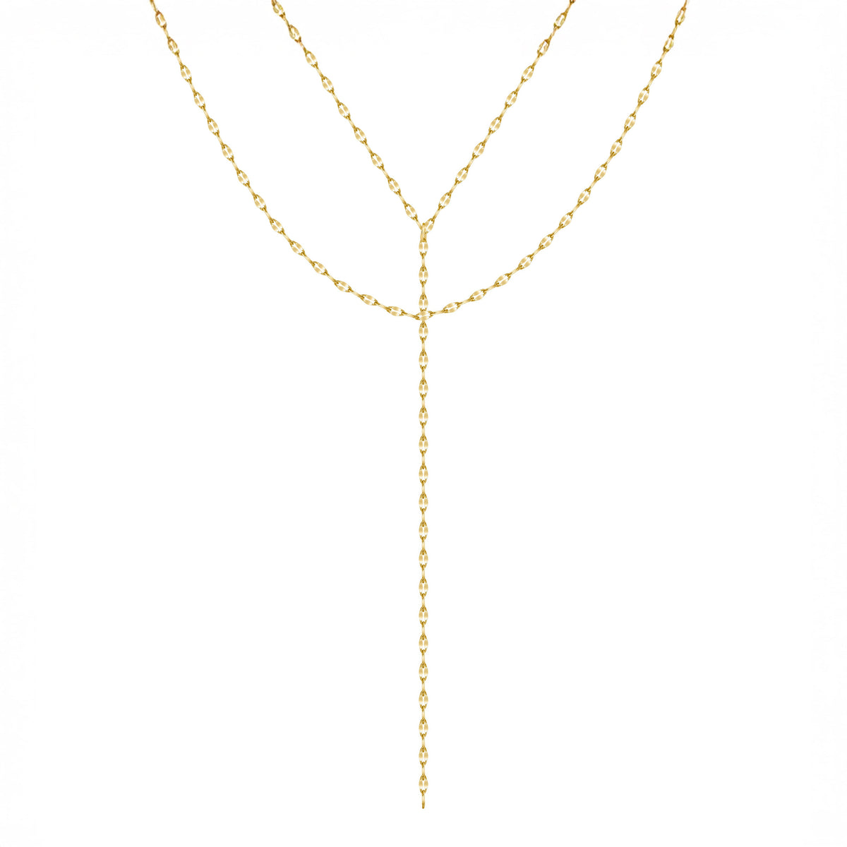 Urbanti Stainless Steel Jordana Layered Lariat Necklace