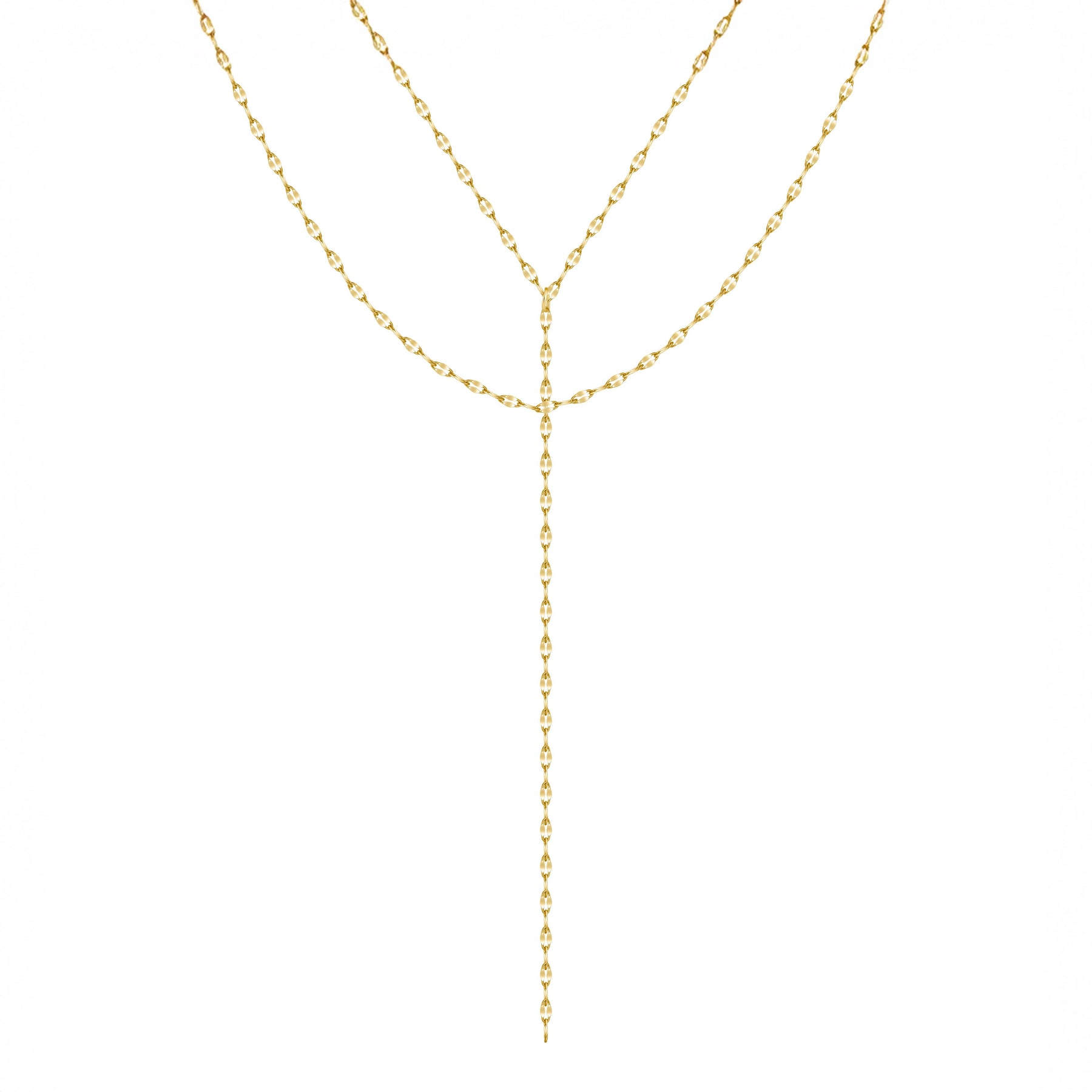 Urbanti Stainless Steel Jordana Layered Lariat Necklace