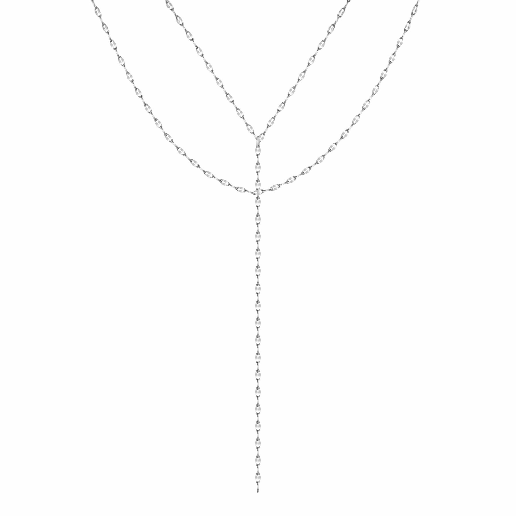 Urbanti Stainless Steel Jordana Layered Lariat Necklace