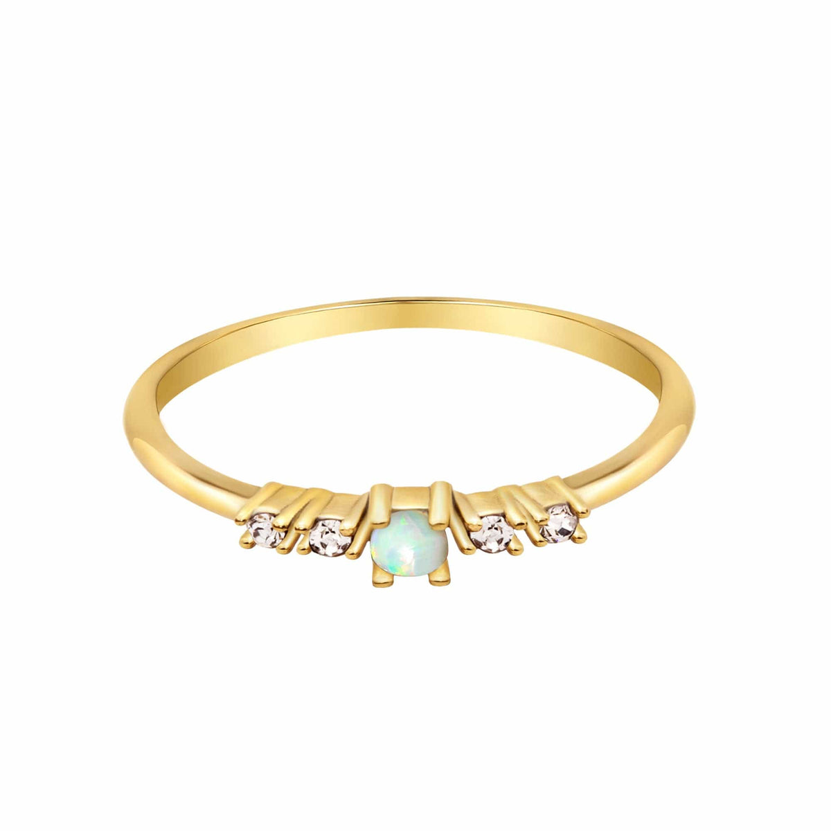 Urbanti Stainless Steel Juliette Opal Ring Gold / US 6 / UK L / EUR 51 (small)