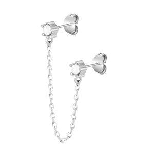 Urbanti Stainless Steel Kendall Double Pearl Earrings