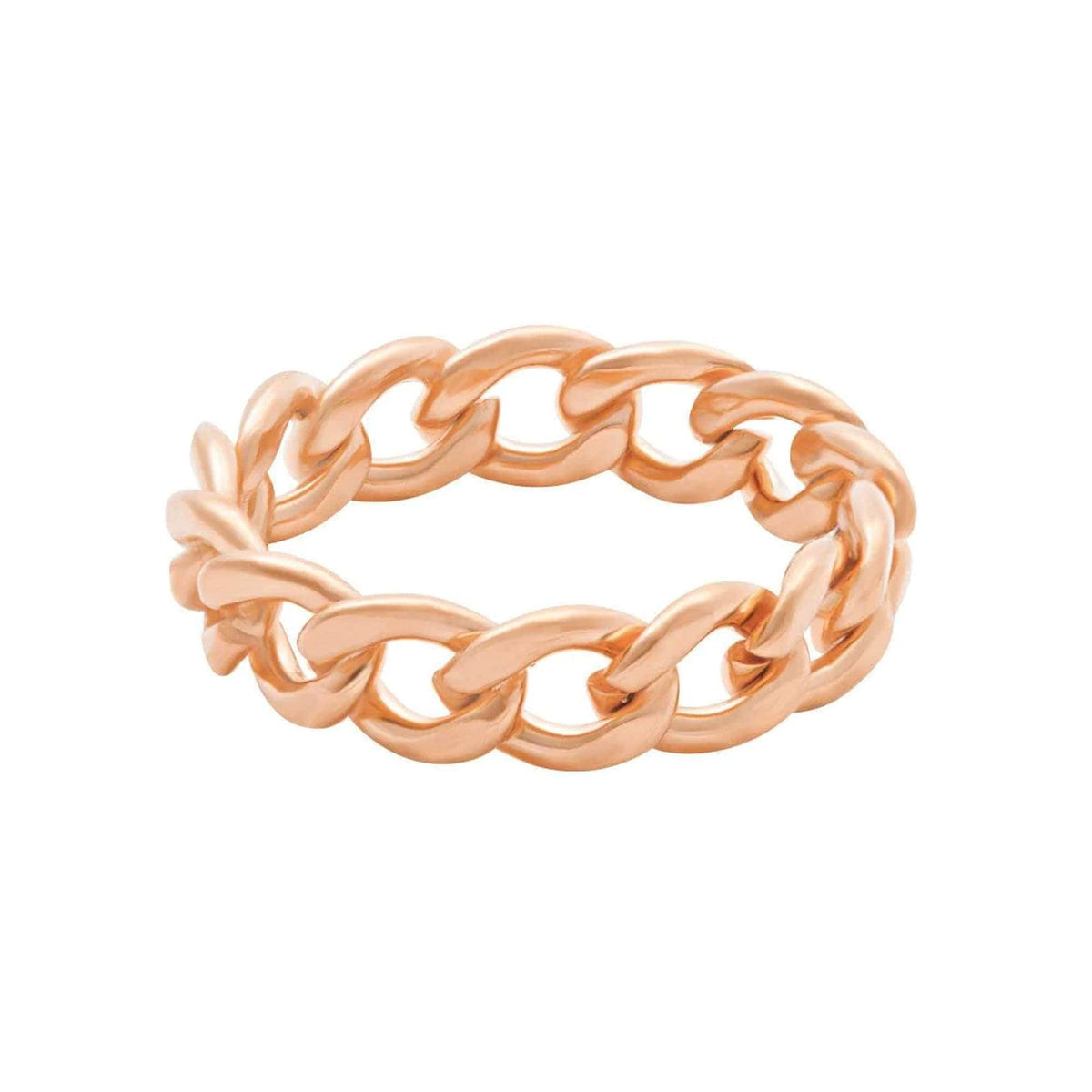 Urbanti Stainless Steel Kenya Chain Ring Rose Gold / US 6 / UK L / EUR 51 (small)