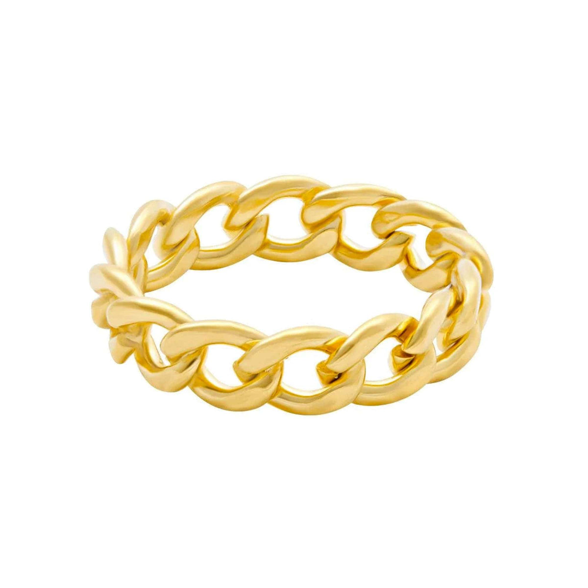 Urbanti Stainless Steel Kenya Chain Ring Gold / US 6 / UK L / EUR 51 (small)