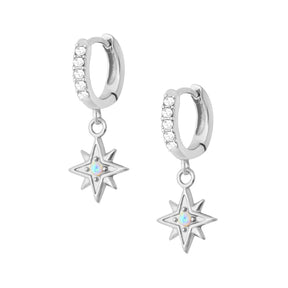 Urbanti Stainless Steel Kerry Opal Hoop Earrings